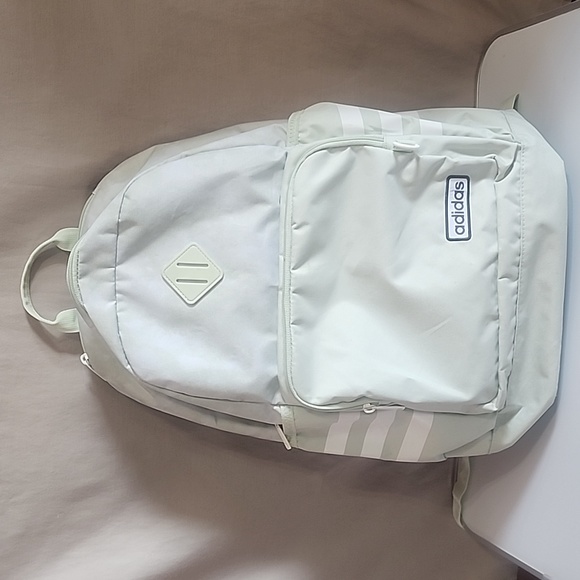 adidas Handbags - Adidas Classic 3-Stripes Backpack, Green/White, Pre-Owned